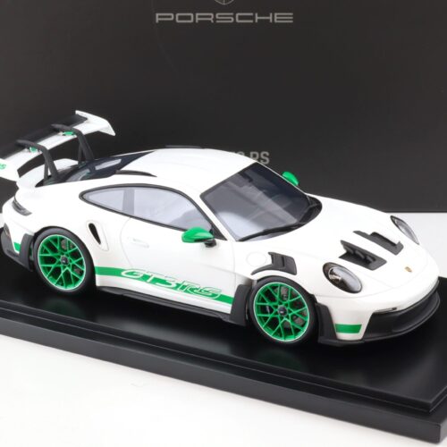 1:18 Spark Porsche 911 (992) GT3 RS white/ green Limited 911 pcs. WAP DEALER - Image 2