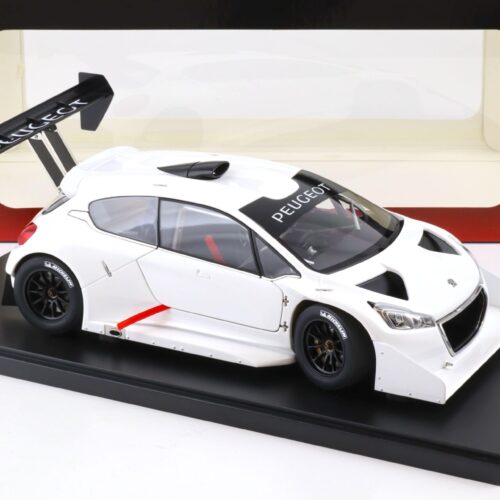 1:18 AUTOart Peugeot 208 T16 Pikes Peak Race Car 2013 Plain Color Version white - Image 2