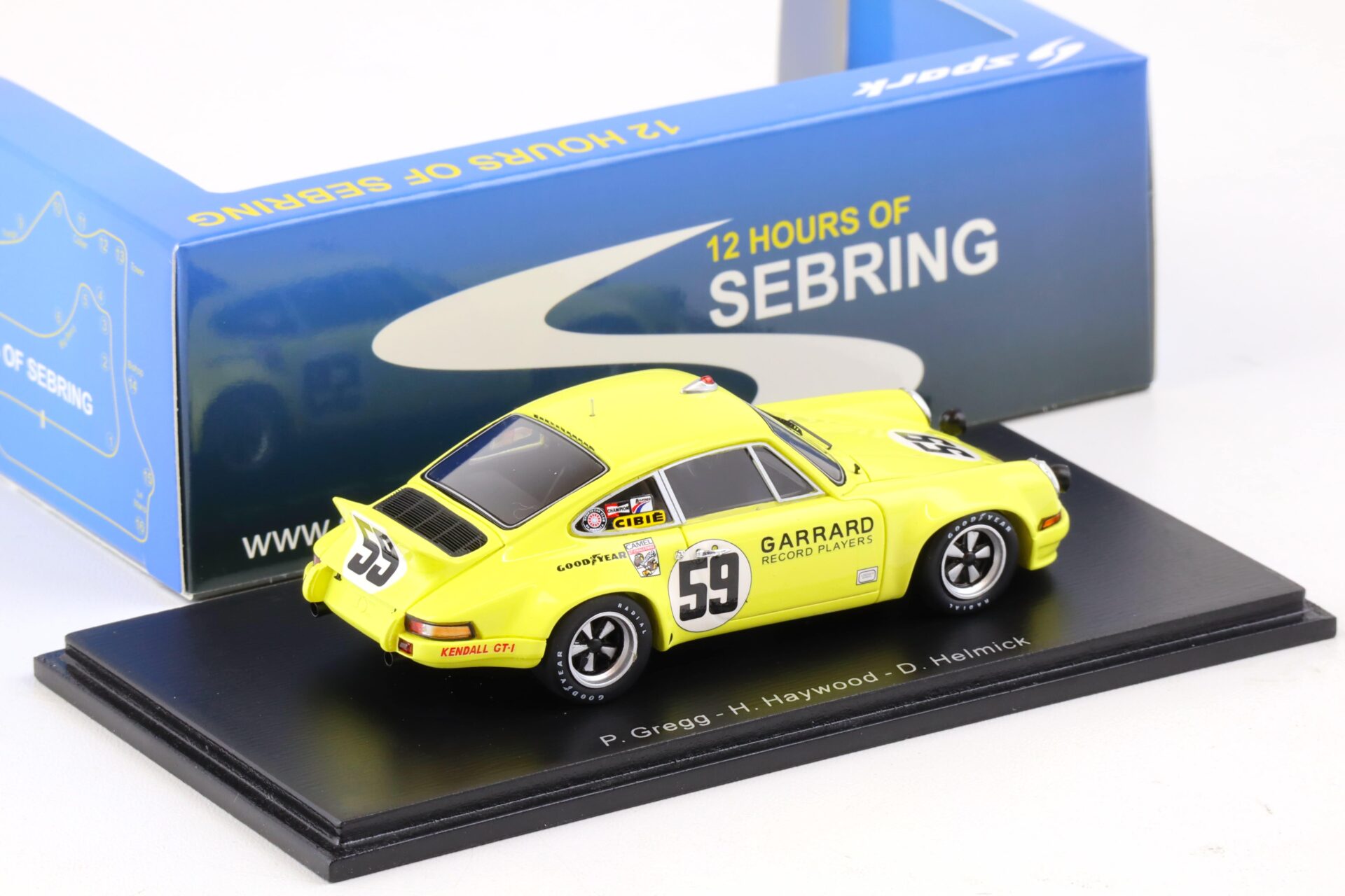 1:43 Spark Porsche 911 RSR Winner Sebring 1973 Gregg/ Haywood/ Helmick #59