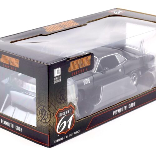 1:18 Highway61 Plymouth Cuda Coupe black JOHN WICK Chapter 4