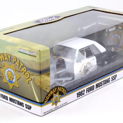 1:18 Greenlight 1982 Ford Mustang Coupe SSP California Highway Patrol