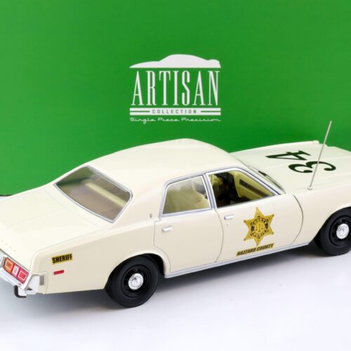 1:18 Greenlight 1977 Plymouth Fury Hazzard Country Sheriff Police beige/ white