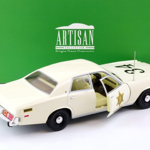 1:18 Greenlight 1977 Plymouth Fury Hazzard Country Sheriff Police beige/ white