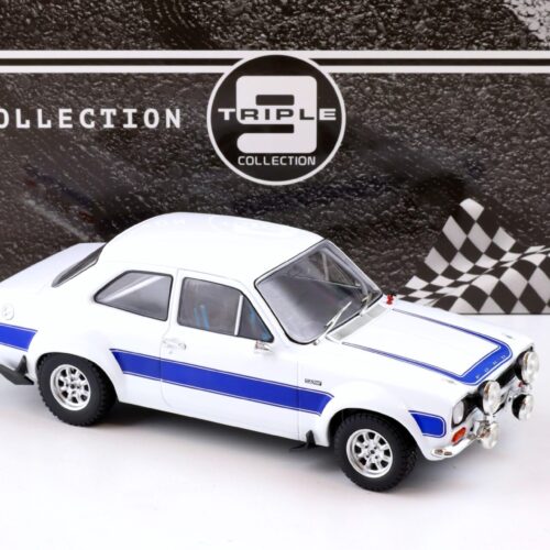 1:18 Triple9 Collection Ford Escort RS 2000 MK1 Road Car white/ blue stripes