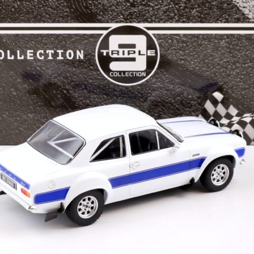 1:18 Triple9 Collection Ford Escort RS 2000 MK1 Road Car white/ blue stripes