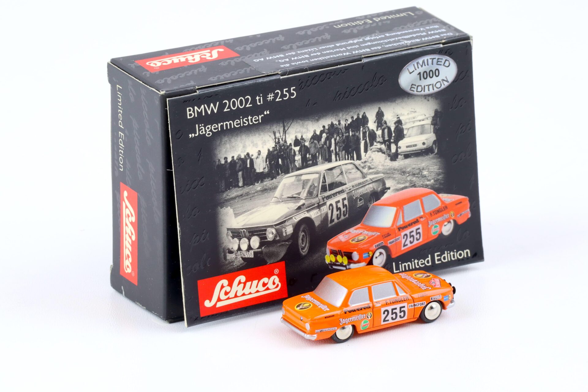 Schuco Piccolo BMW 2002 ti Jägermeister #255 Stiller/ Wagener orange