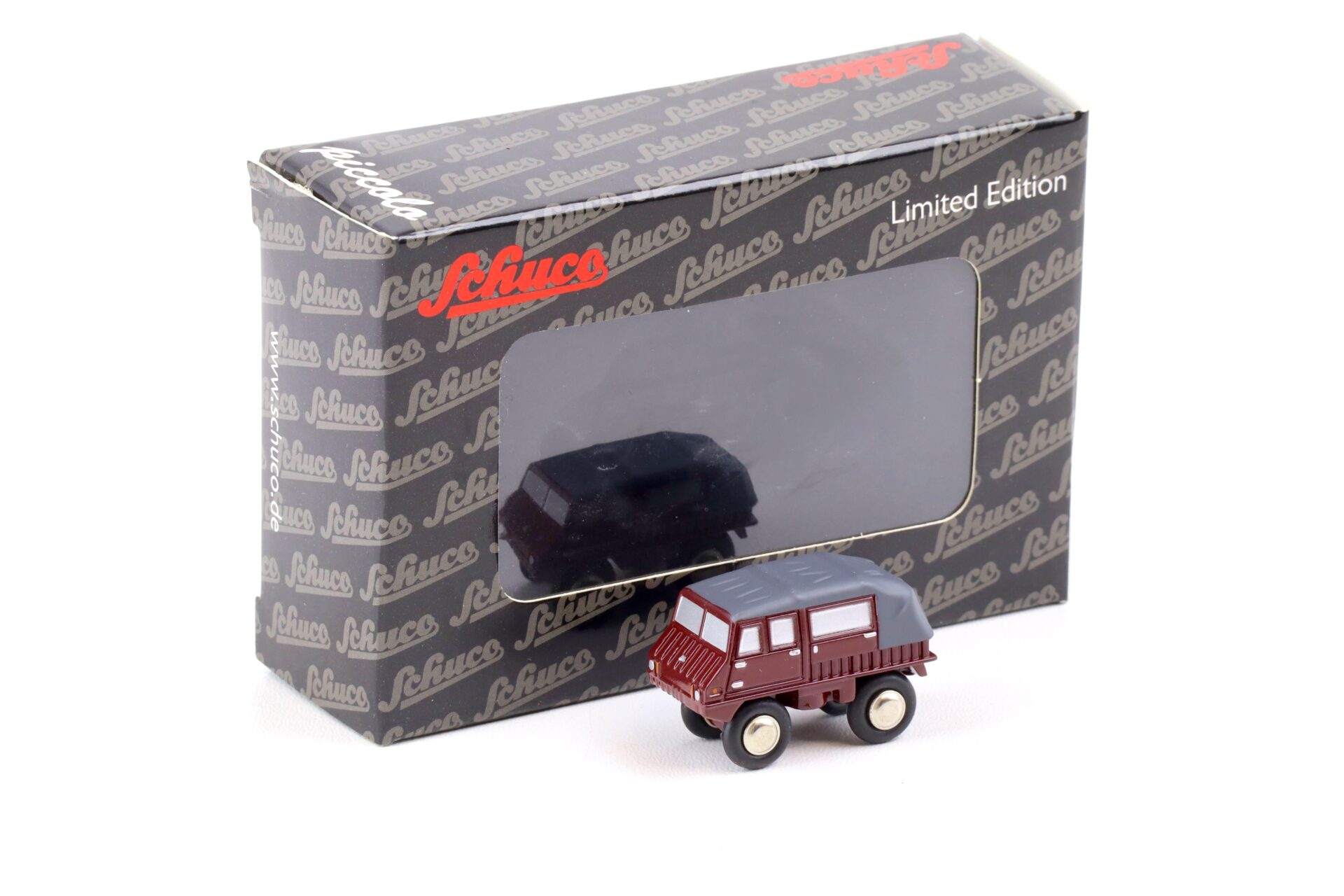 Schuco Piccolo Steyr-Puch Haflinger closed Top dark red