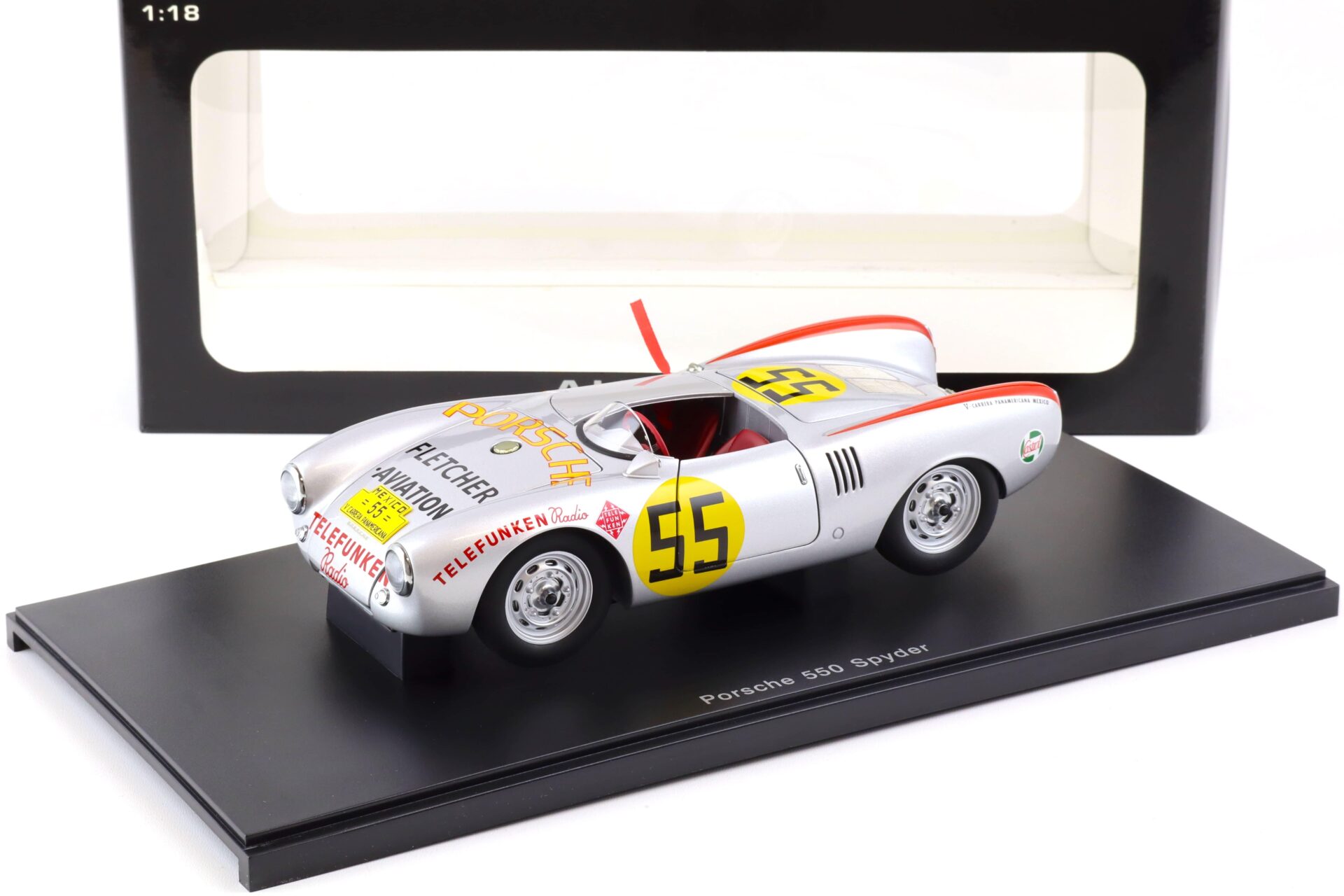 1:18 AUTOart Porsche 550 Spyder Panamericana 1954 silver #55