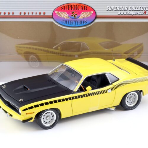 1:18 Highway61 Supercar 1970 Plymouth Cuda Barracuda AAR Coupe yellow 50229