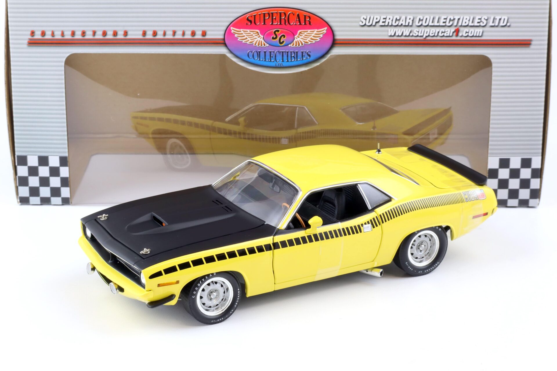 1:18 Highway61 Supercar 1970 Plymouth Cuda Barracuda AAR Coupe yellow 50229