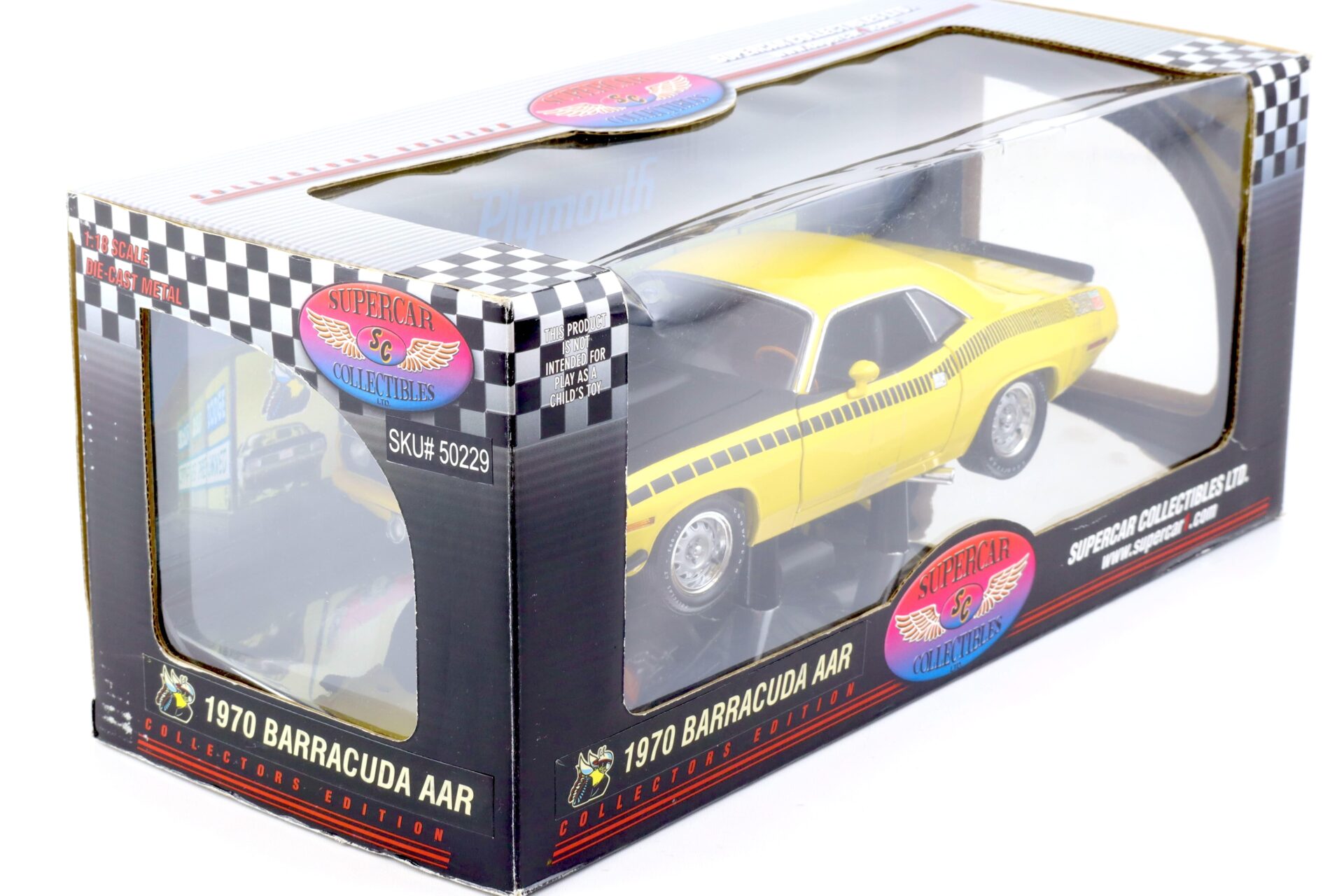 1:18 Highway61 Supercar 1970 Plymouth Cuda Barracuda AAR Coupe yellow 50229