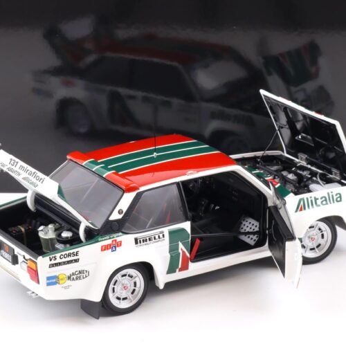 1:18 Kyosho Fiat 131 ABARTH Rally Portugal 1978 Munari #1 Diecast 08376B