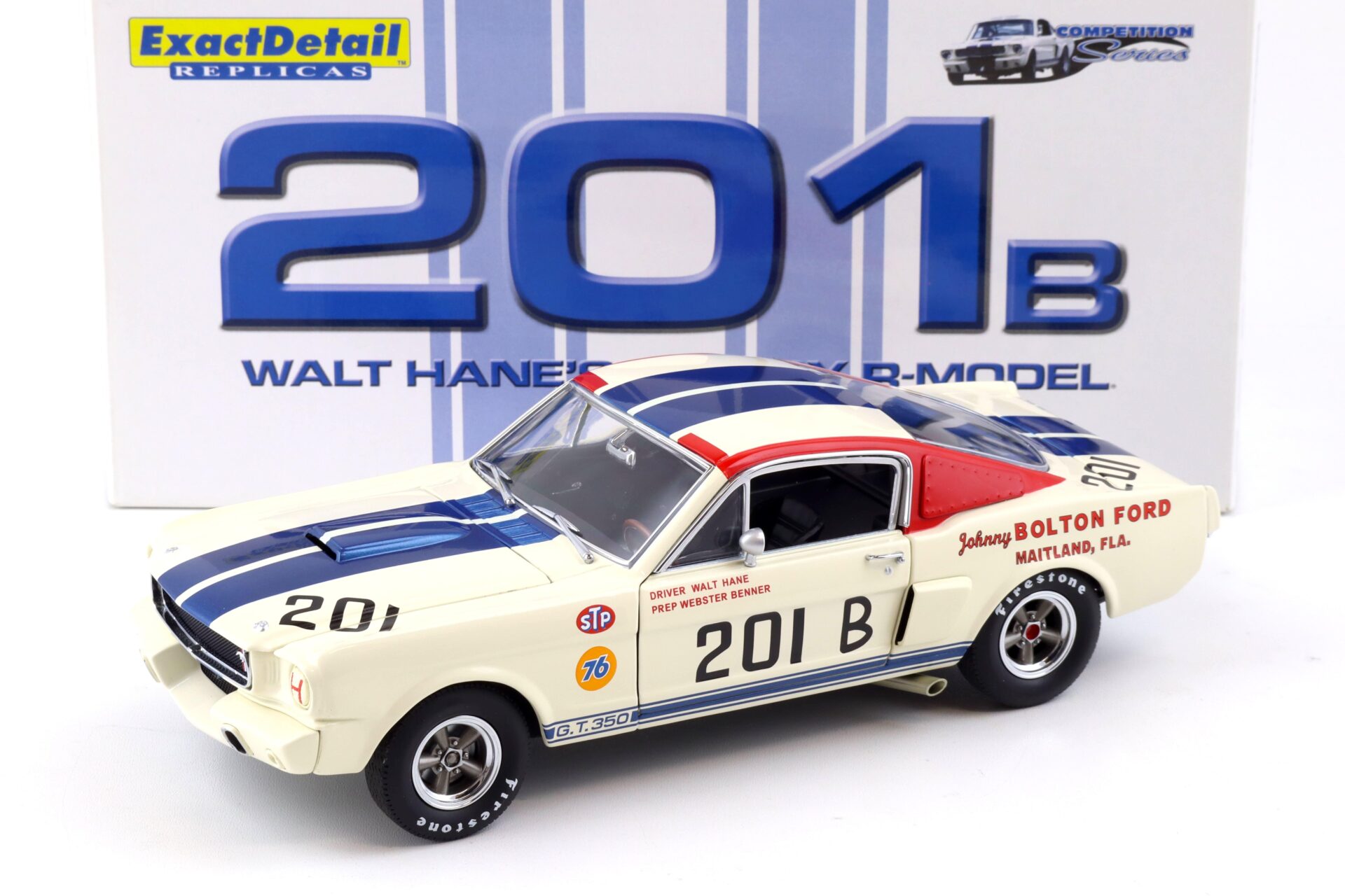 1:18 Exact Detail Shelby GT 350 Walt Hane R-Model #201B white WCC112