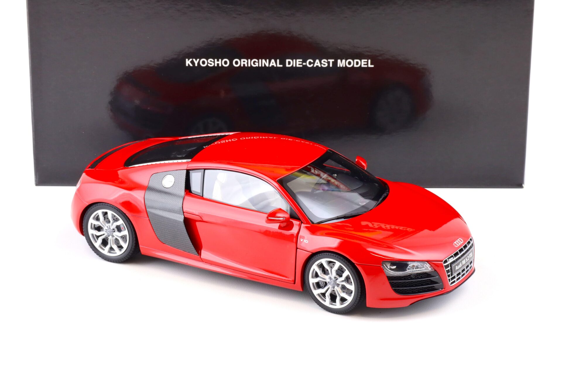 1:18 Kyosho Audi R8 5.2 FSI V10 Quattro Coupe brilliant red 09216R