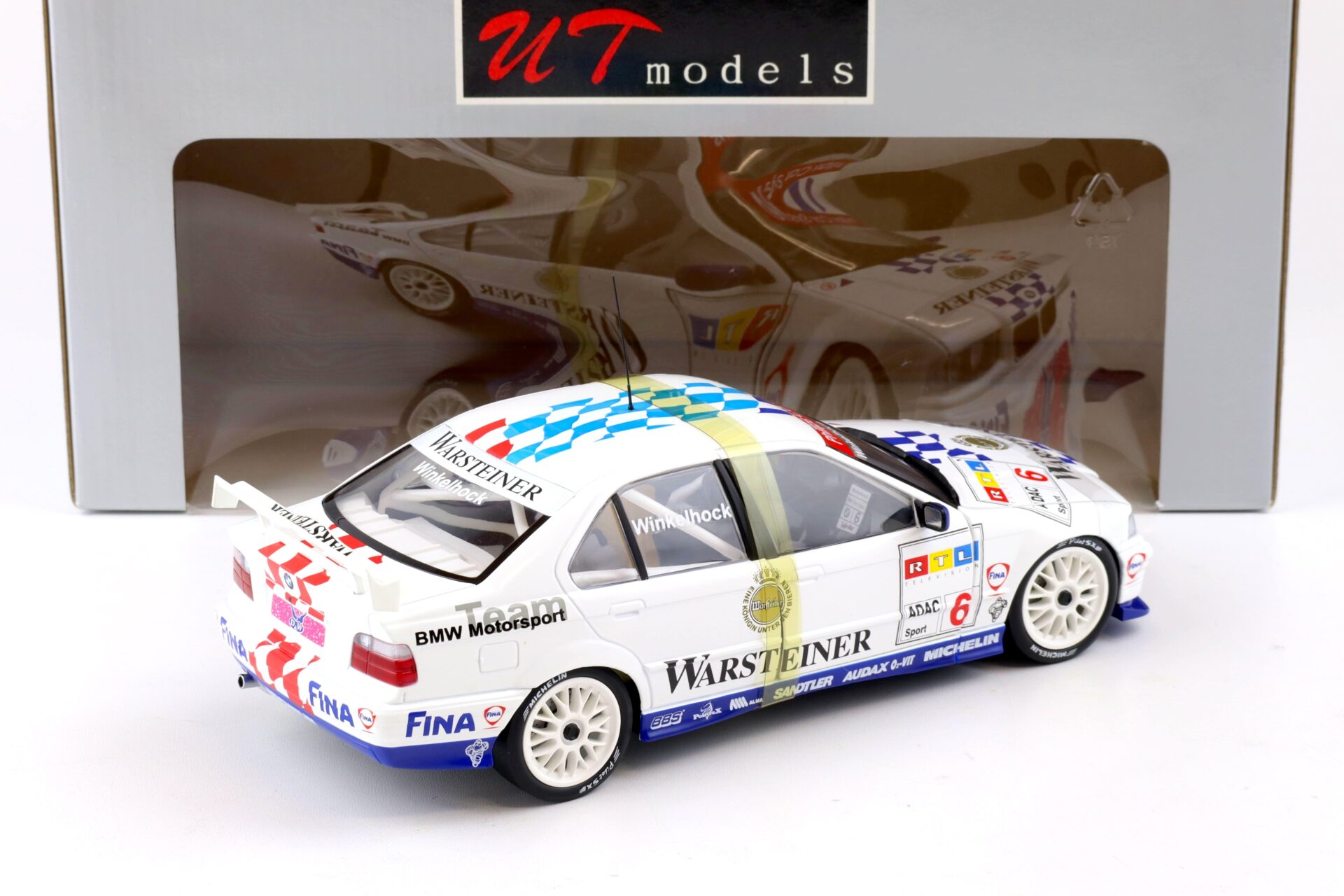 1:18 UT Models BMW 320i E36 Sedan STW 1997 Winkelhock #6 Warsteiner 39741