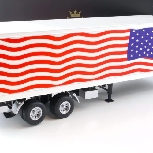 1:18 Road Kings Semi-Trailer Koffer Anhänger LKW Stars & Stripes white/ blue/ red RK180169
