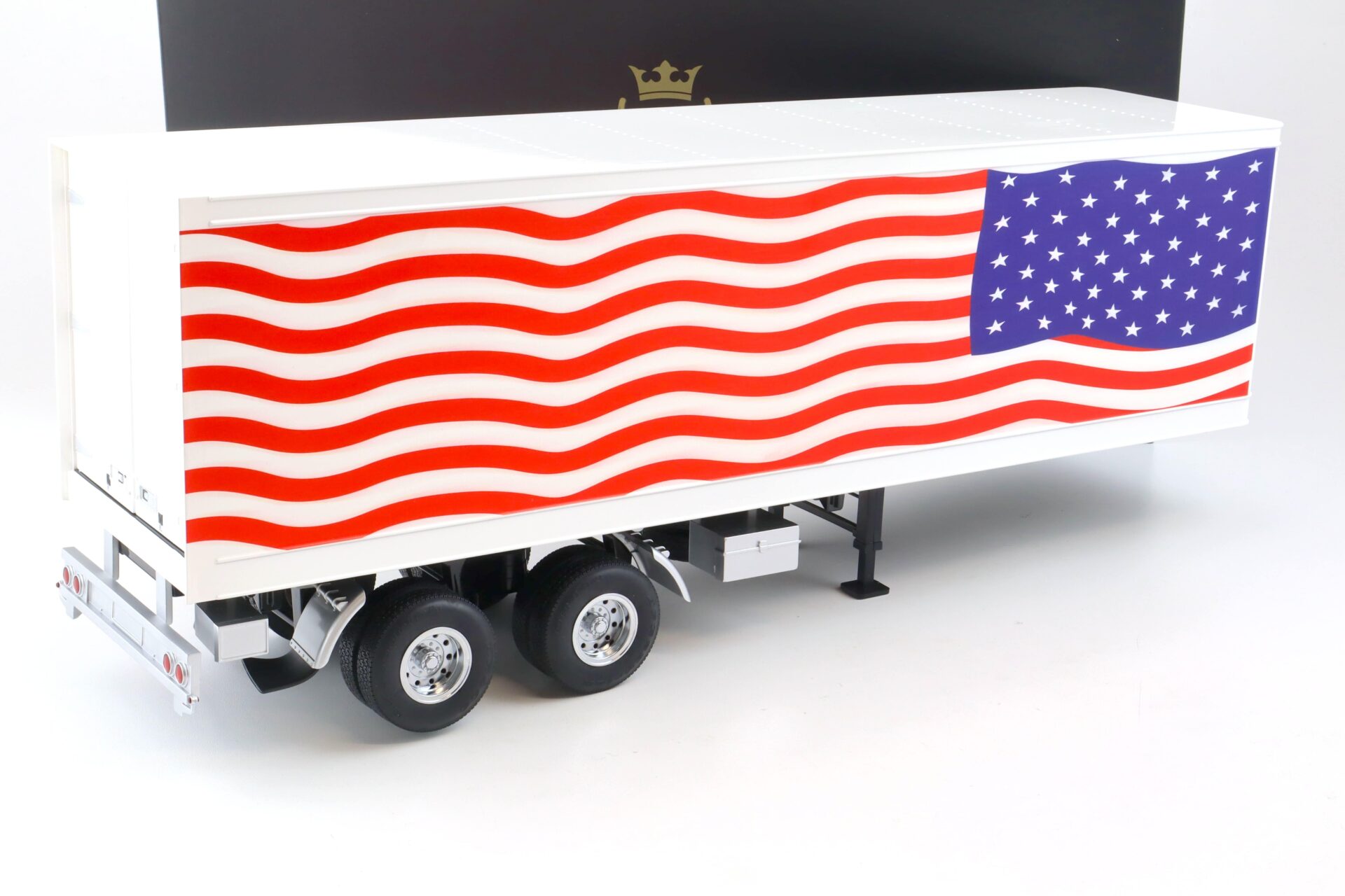 1:18 Road Kings Semi-Trailer Koffer Anhänger LKW Stars & Stripes white/ blue/ red RK180169