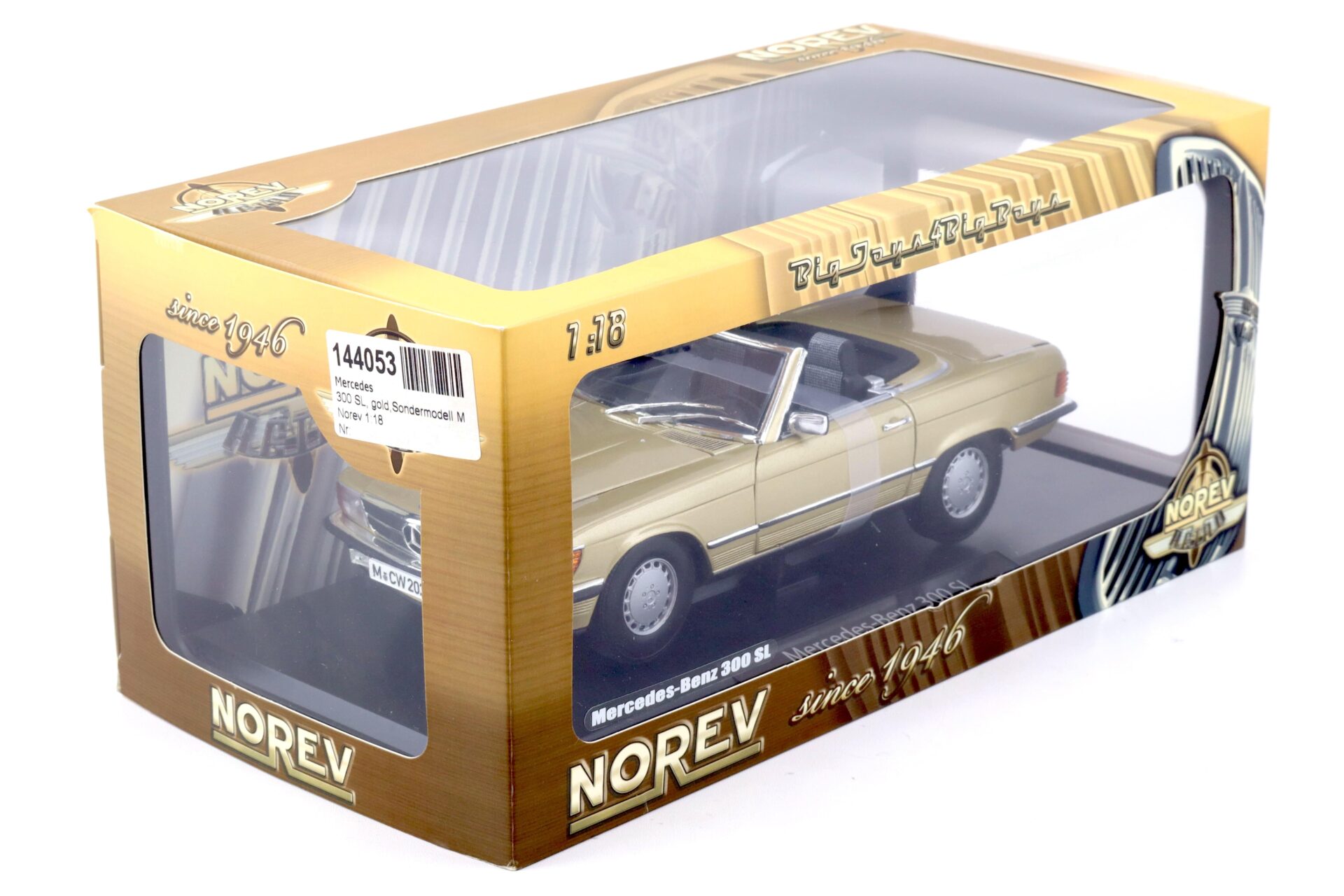 1:18 Norev Mercedes 300SL Cabriolet W107 gold metallic with Soft Top 183508