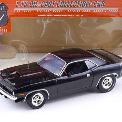 1:18 Highway61 Plymouth Cuda 427 Hemi Super Street Coupe 1970 black 50479