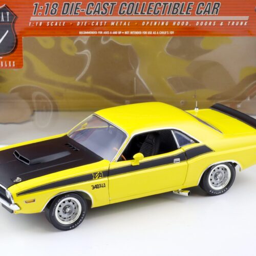 1:18 Highway61 Dodge Challenger T/A 340 SIX PAK Coupe yellow/ black 50555