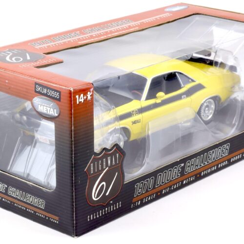 1:18 Highway61 Dodge Challenger T/A 340 SIX PAK Coupe yellow/ black 50555