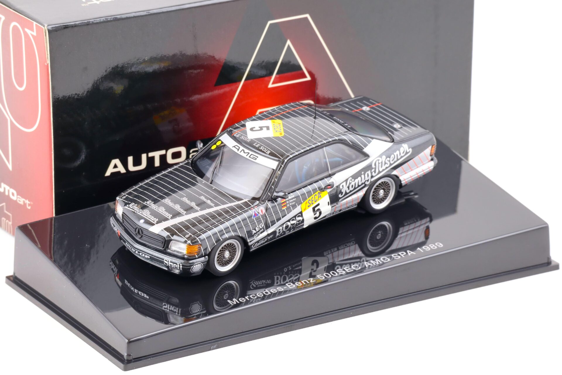 1:43 AUTOart Mercedes 500SEC (W126) AMG SPA 1989 #5 König Pilsner 68931