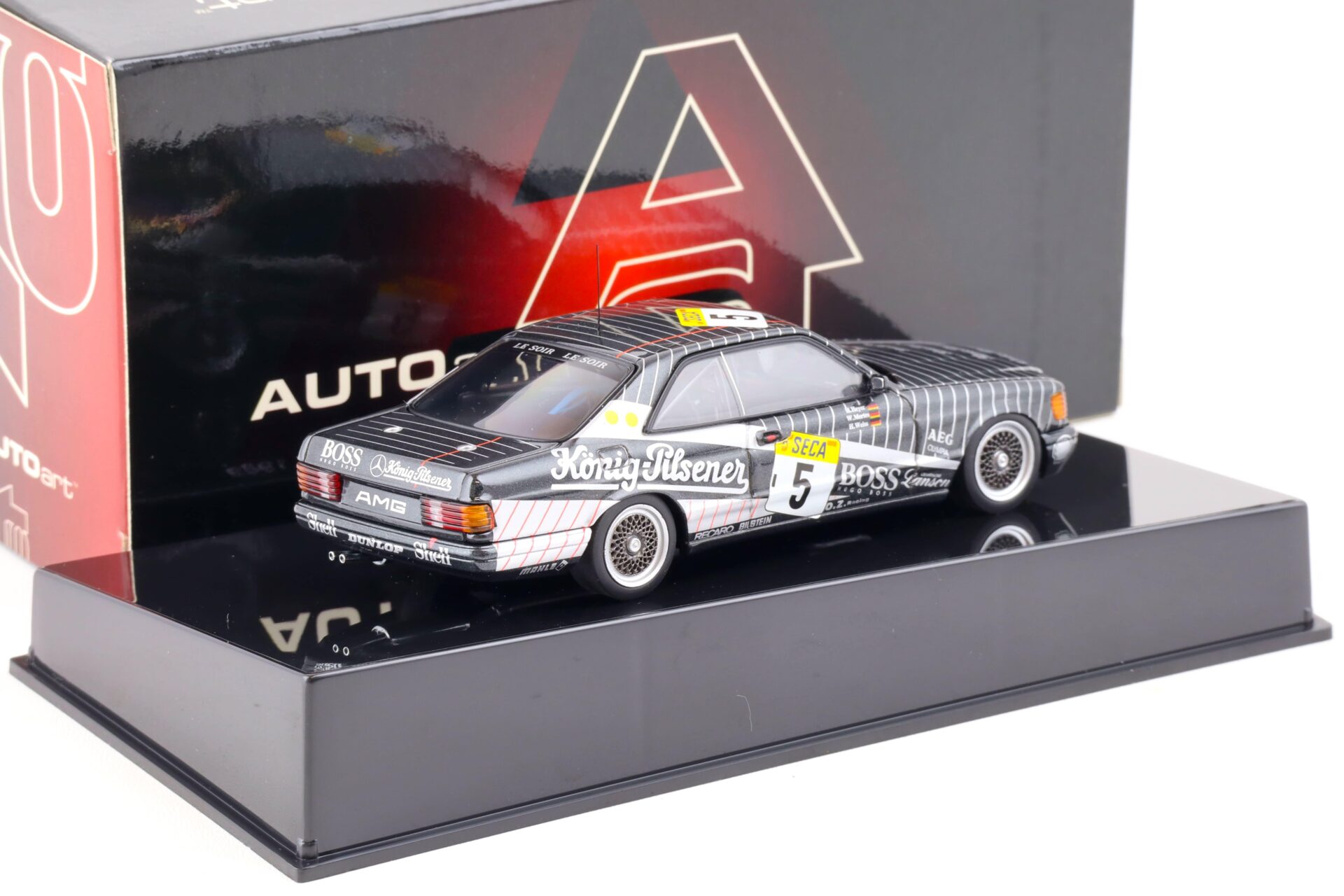 1:43 AUTOart Mercedes 500SEC (W126) AMG SPA 1989 #5 König Pilsner 68931
