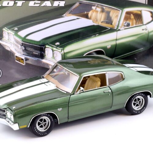 1:18 AMCE 1970 Chevrolet Chevelle 454 LS6 Coupe Pilot Car green metallic/ white