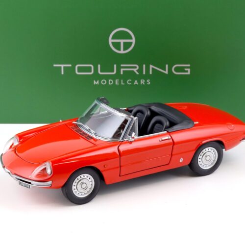 1:18 Touring Modelcars Alfa Romeo 1600 Duetto Spider 1966 red with Top diecast/ openings