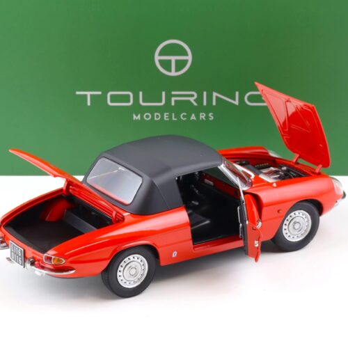 1:18 Touring Modelcars Alfa Romeo 1600 Duetto Spider 1966 red with Top diecast/ openings