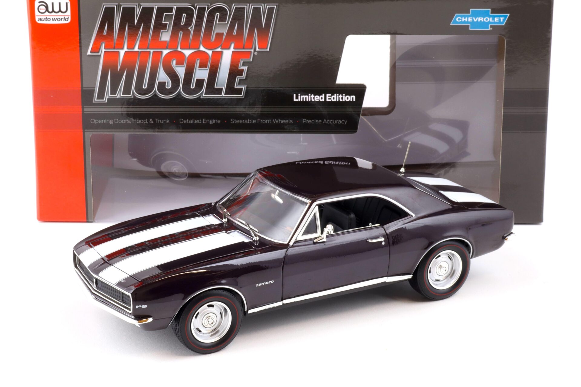 1:18 Auto World 1967 Chevrolet Camaro Z/28 RS Coupe MCACN Royal Plum