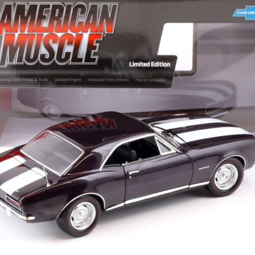 1:18 Auto World 1967 Chevrolet Camaro Z/28 RS Coupe MCACN Royal Plum