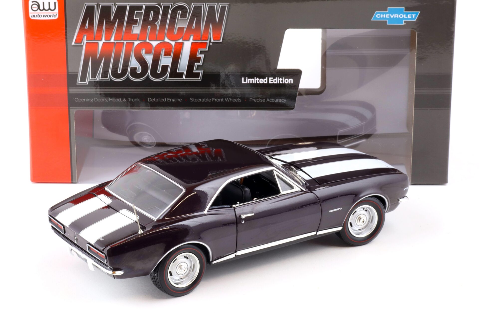 1:18 Auto World 1967 Chevrolet Camaro Z/28 RS Coupe MCACN Royal Plum
