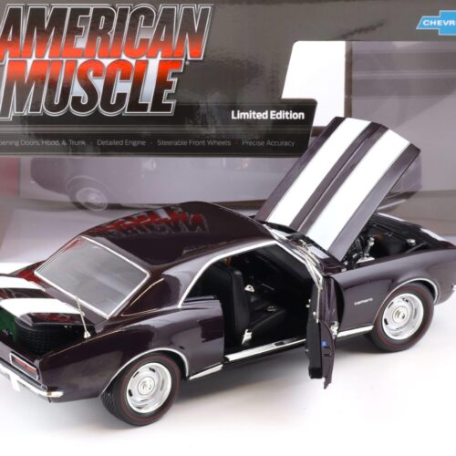 1:18 Auto World 1967 Chevrolet Camaro Z/28 RS Coupe MCACN Royal Plum