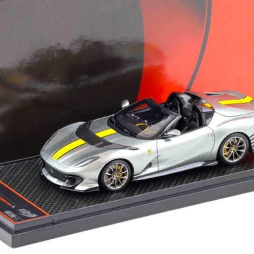 1:43 BBR Ferrari 812 Competizione A Grigio Coburn/ yellow stripe - Limited 48 pcs. - Image 1