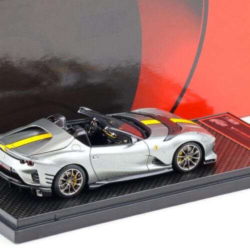 1:43 BBR Ferrari 812 Competizione A Grigio Coburn/ yellow stripe - Limited 48 pcs. - Image 2