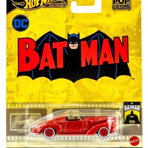 1:64 Hot Wheels Premium First Batmobile Batman red Pop Culture Real Riders HVJ40
