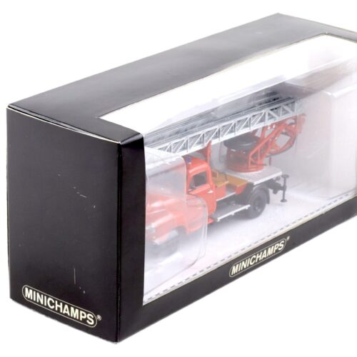 1:43 Minichamps Opel Blitz 1,75t Drehleiter DL18 FEUERWEHR Sinsheim red