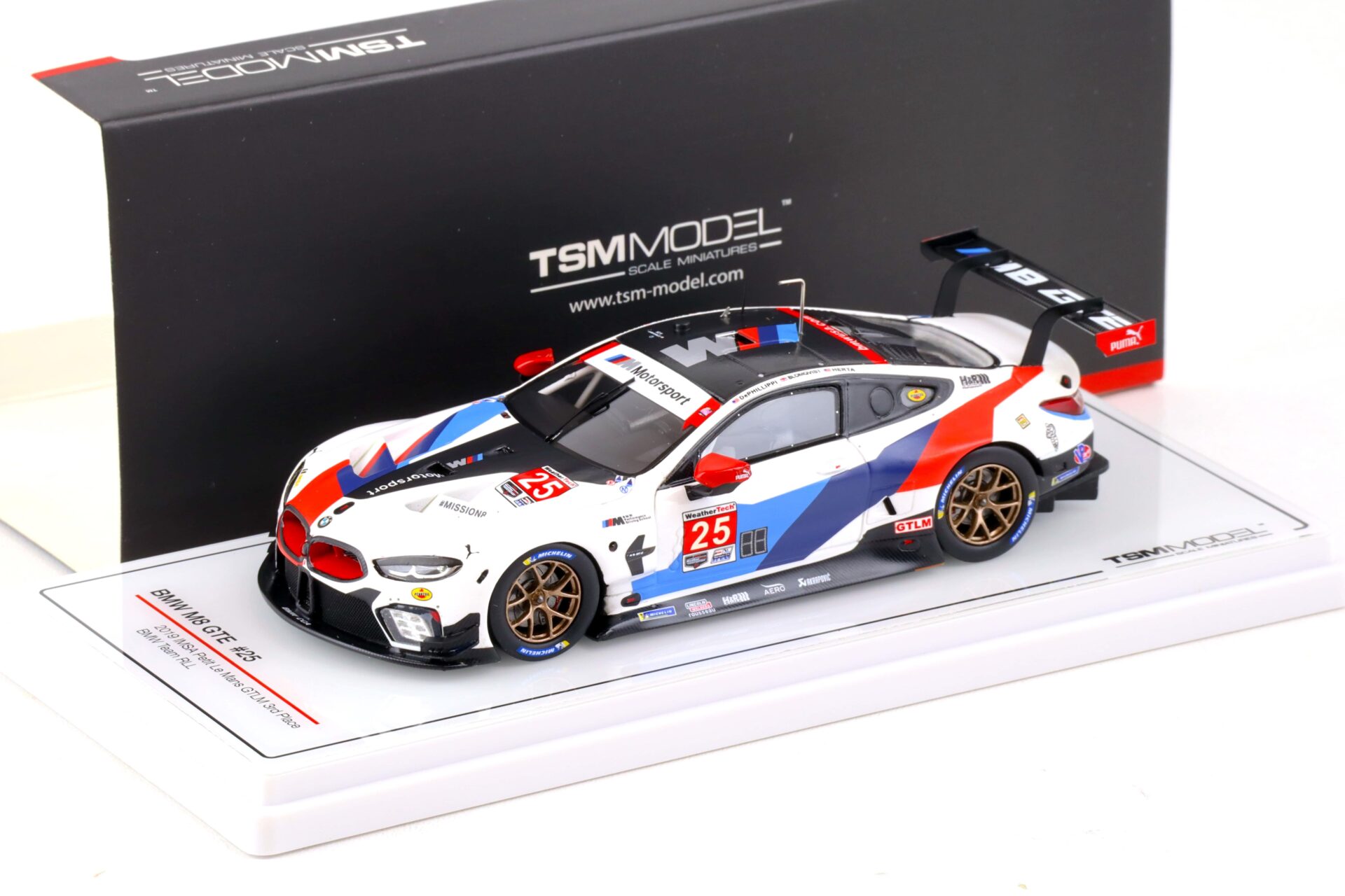 1:43 TSM Model BMW M8 GTE #25 IMSA Petit LM GTLM 3rd Place 2019 TSM430469
