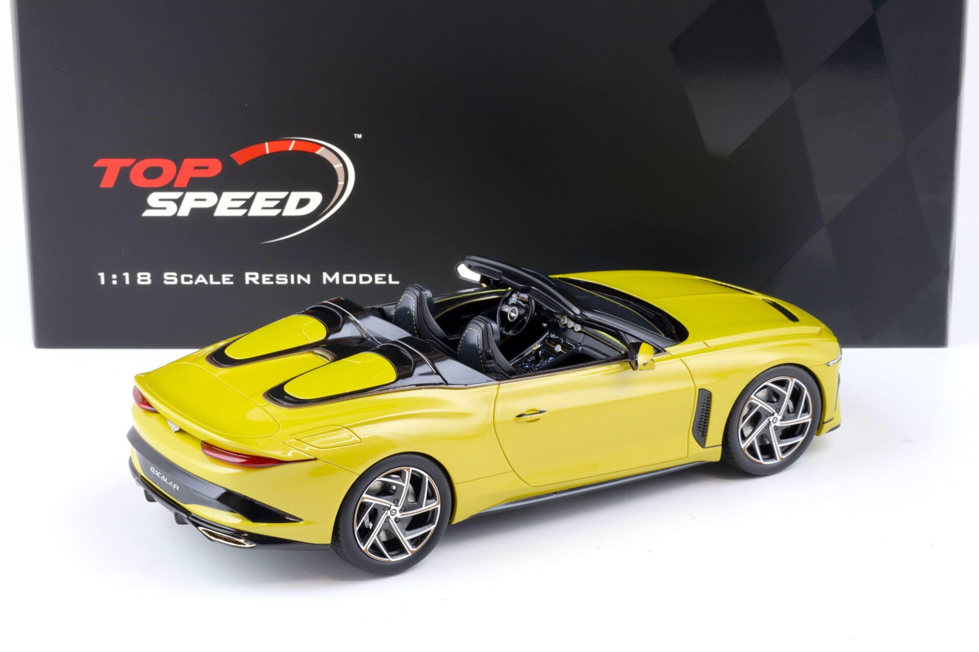 1:18 Top Speed Bentley Continental Bacalar yellow Flame TS0379