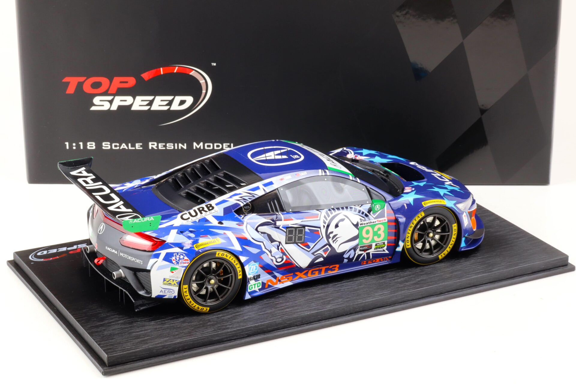 1:18 Top Speed Acura NSX GT3 #93 IMSA Champion 2017 Statue of Liberty TS0271
