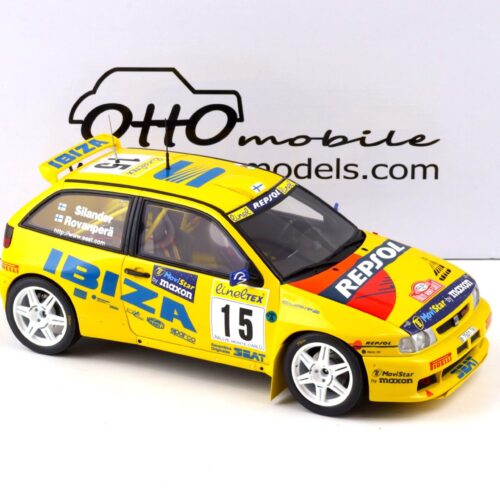 1:18 OTTO mobile OT445 Seat Ibiza Kit Car Rallye Monte Carlo 1998 H.Rovanpera