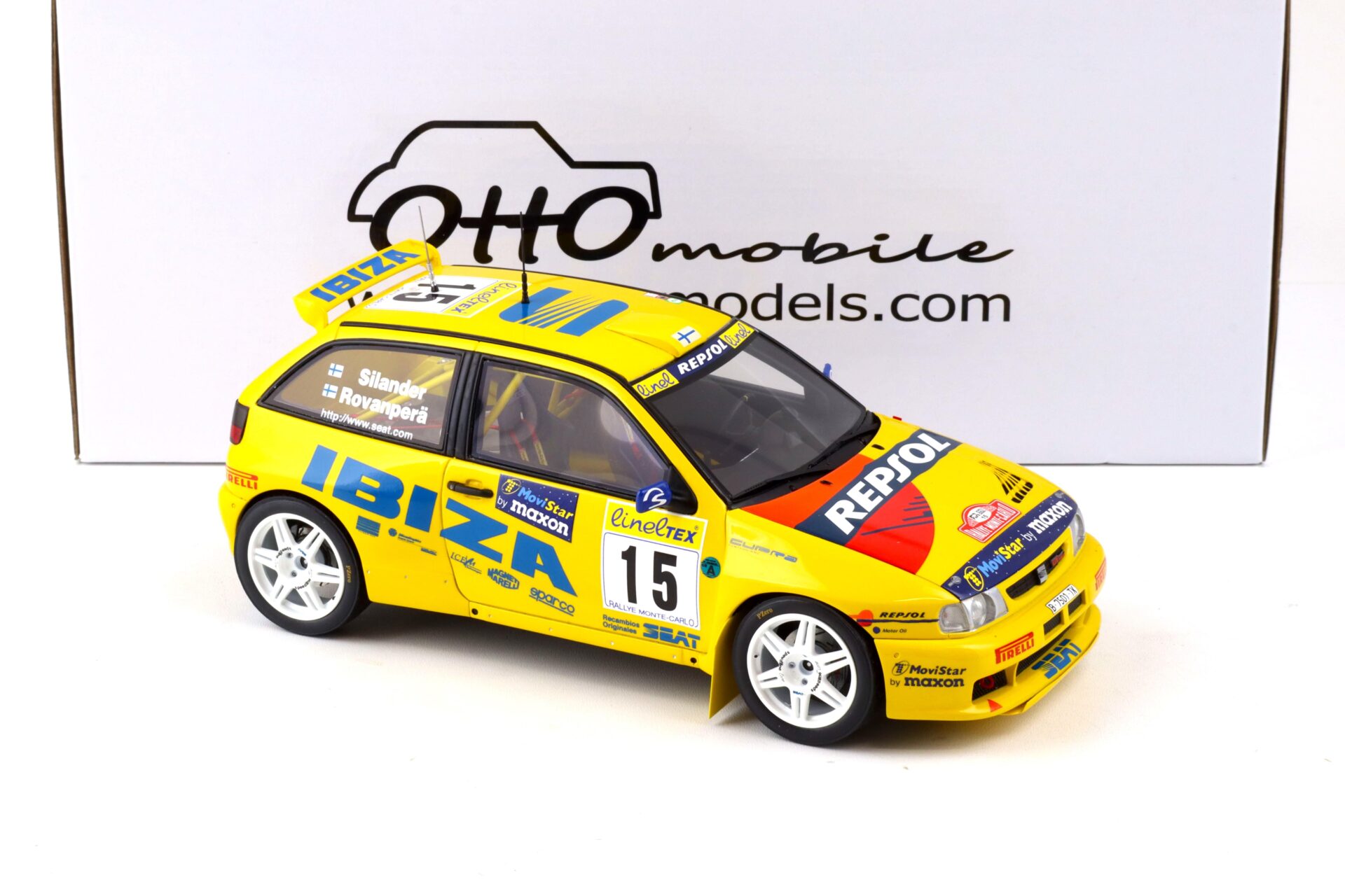 1:18 OTTO mobile OT445 Seat Ibiza Kit Car Rallye Monte Carlo 1998 H.Rovanpera