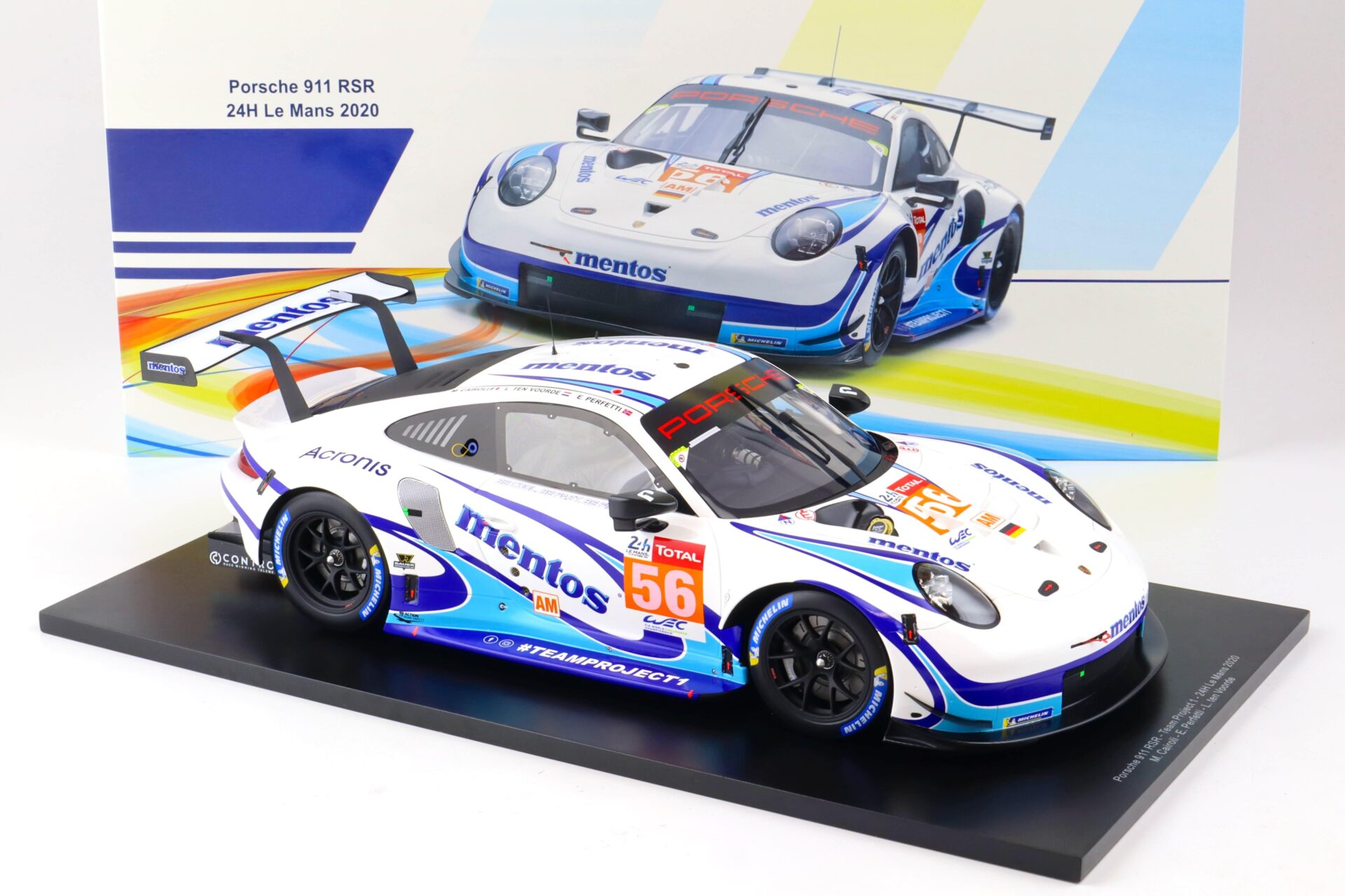 1:12 Spark Porsche 911 RSR #56 Le Mans 24h 2020 MENTOS Cairoli/ Perfetti/ Ten Voorde