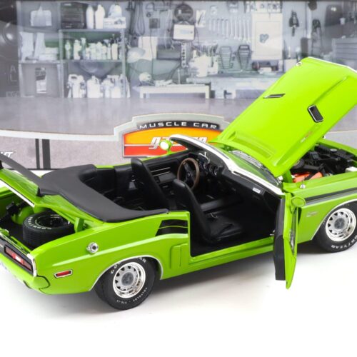 1:18 Greenlight 1971 Dodge Challenger Convertible green Muscle Car Garage