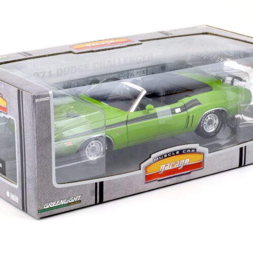 1:18 Greenlight 1971 Dodge Challenger Convertible green Muscle Car Garage