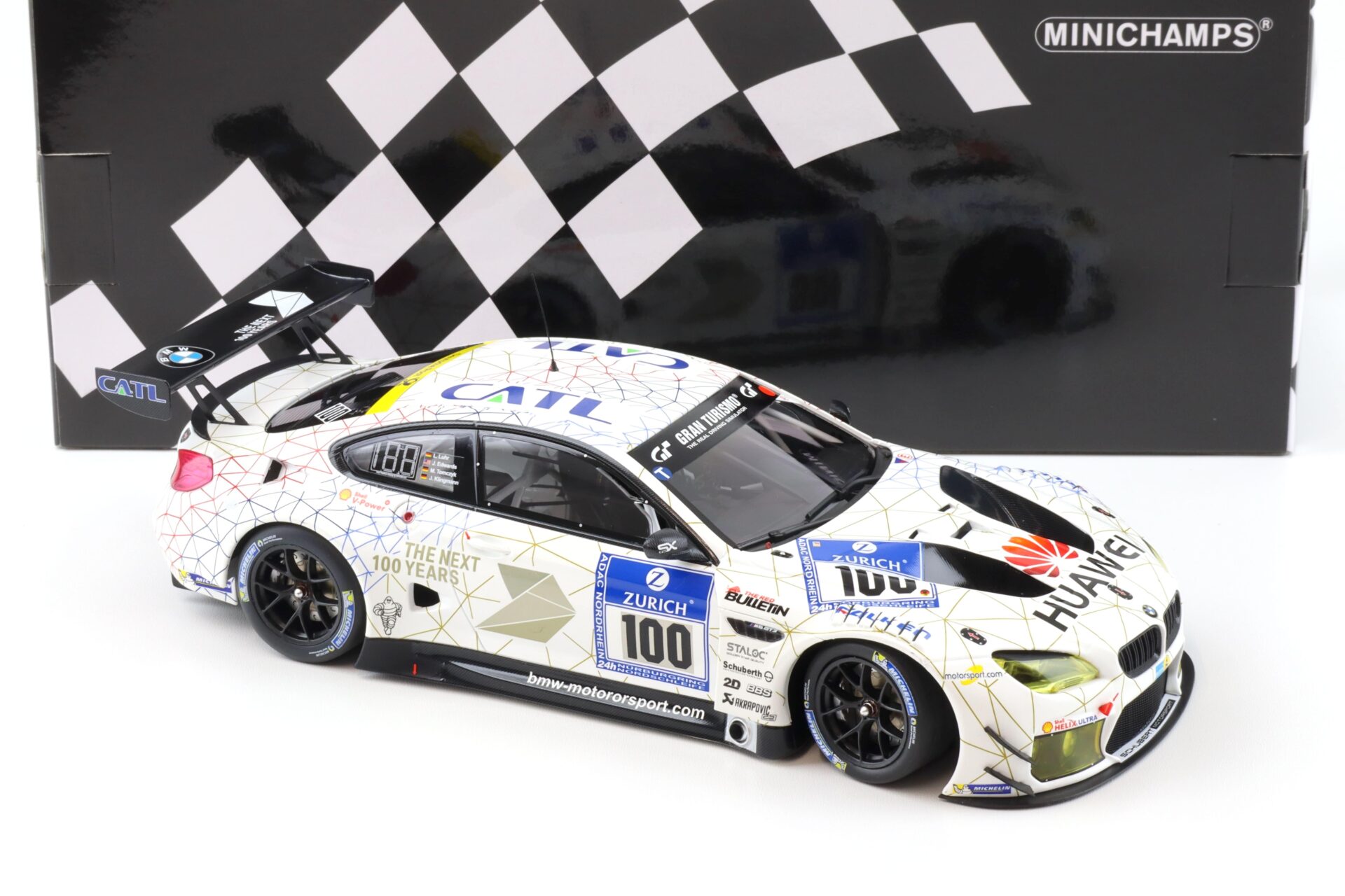 1:18 Minichamps BMW M6 GT3 Schober Motorsport 24h Nürburgring 2016 #100