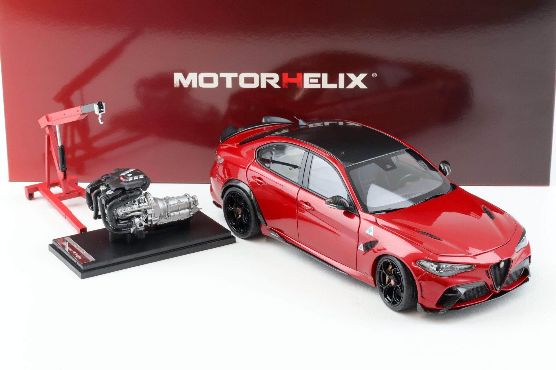 1:18 Motorhelix Alfa Romeo Giulia GTA Rosso GTA red + engine Die-Cast M89001