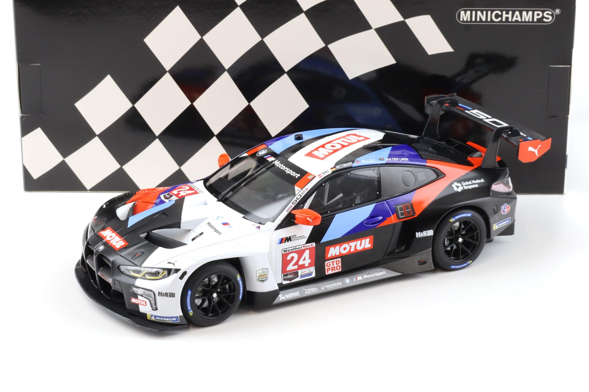 1:18 Minichamps BMW M4 GT3 GTD Pro BMW M Team RLL #24 IMSA 2022 Eng/ Wittmann