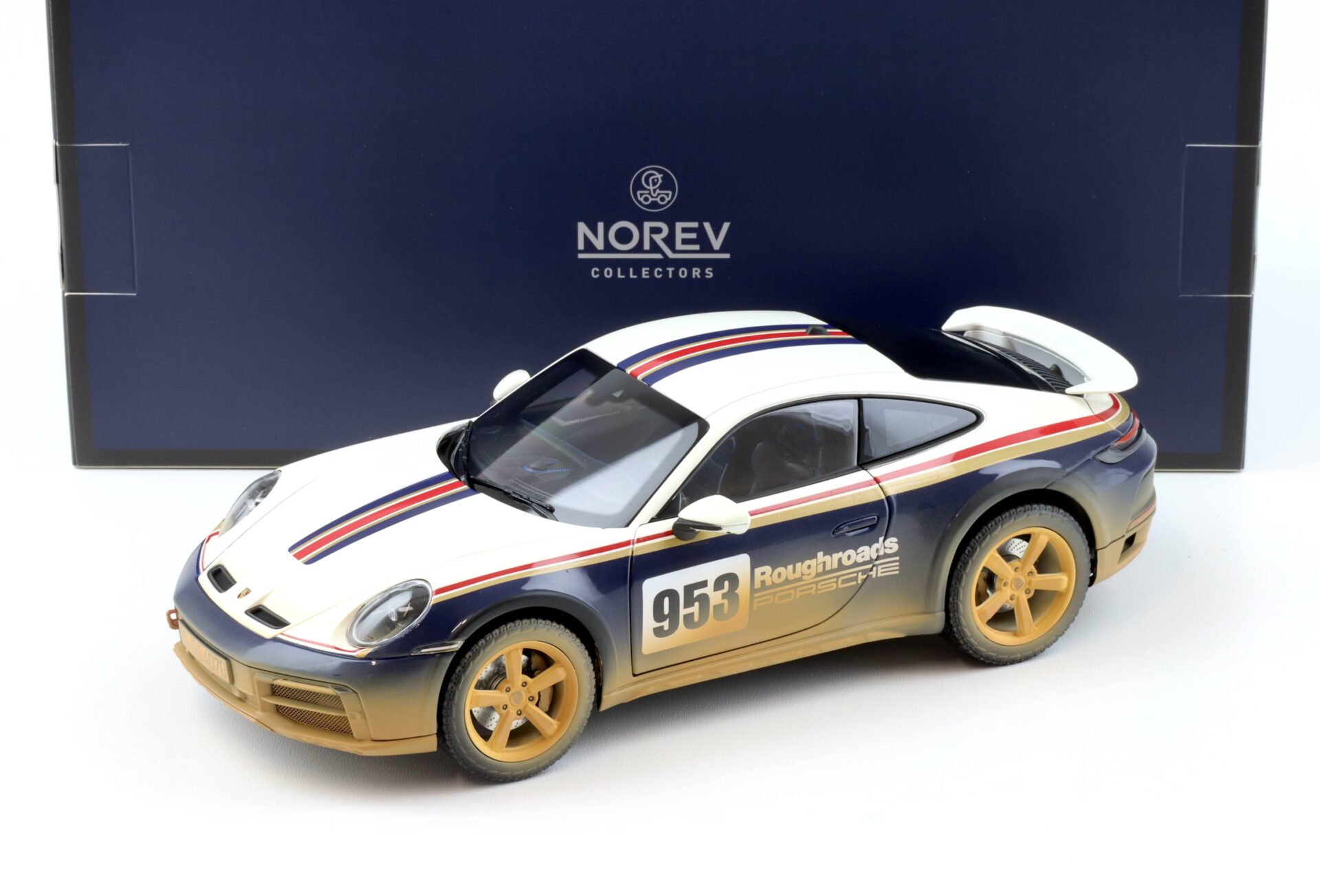 1:18 Norev Porsche 911 (992) Dakar Coupe 2023 Roughroads Dirty - Limited 500 pcs.
